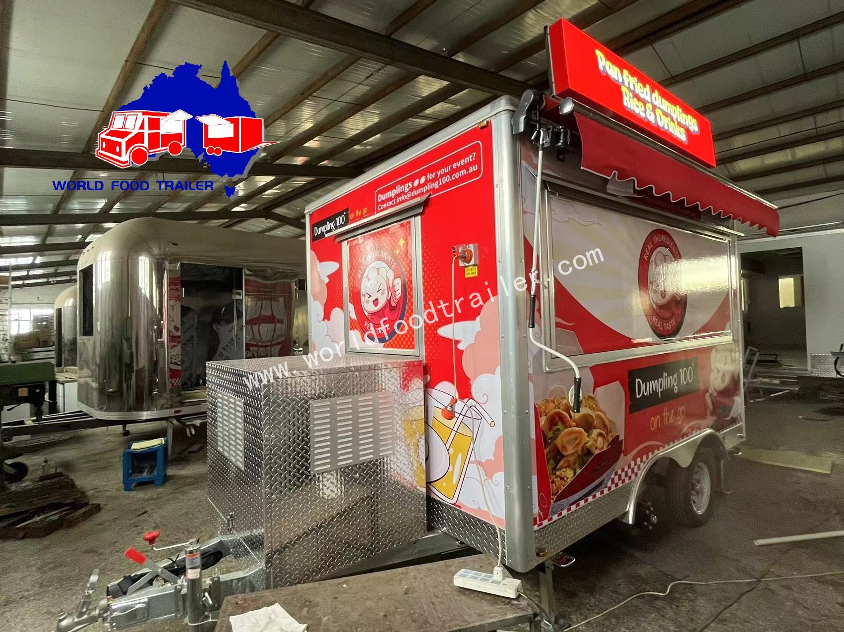 3 Meter Australia Standard Square Food Trailer, Box Mobile Trailer 